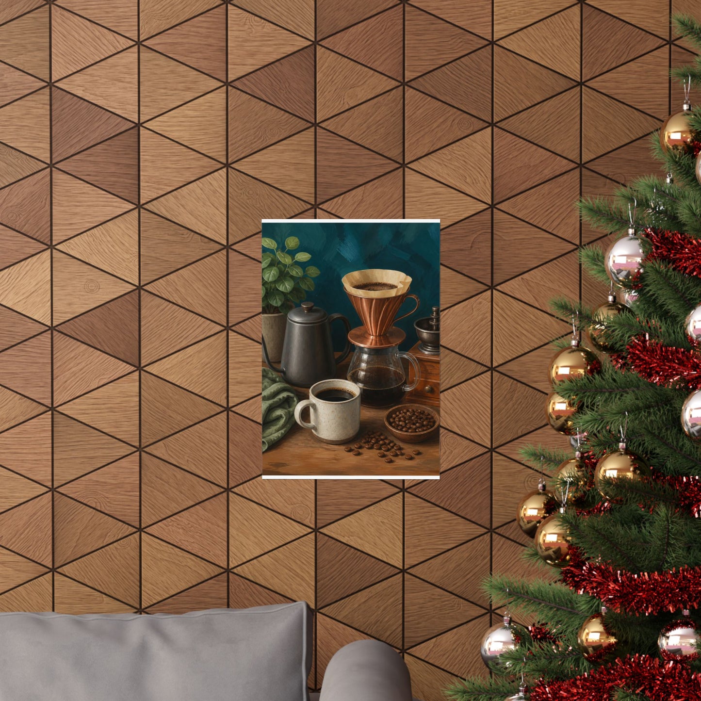 Warm Home Coffee Brewing Art Poster