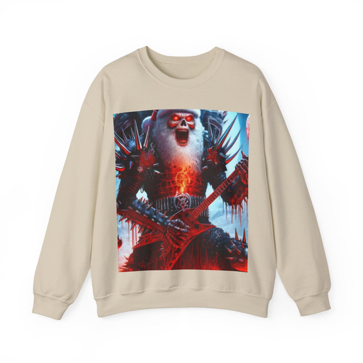 Heavy Metal Santa Holiday Concert Dark Sweatshirt