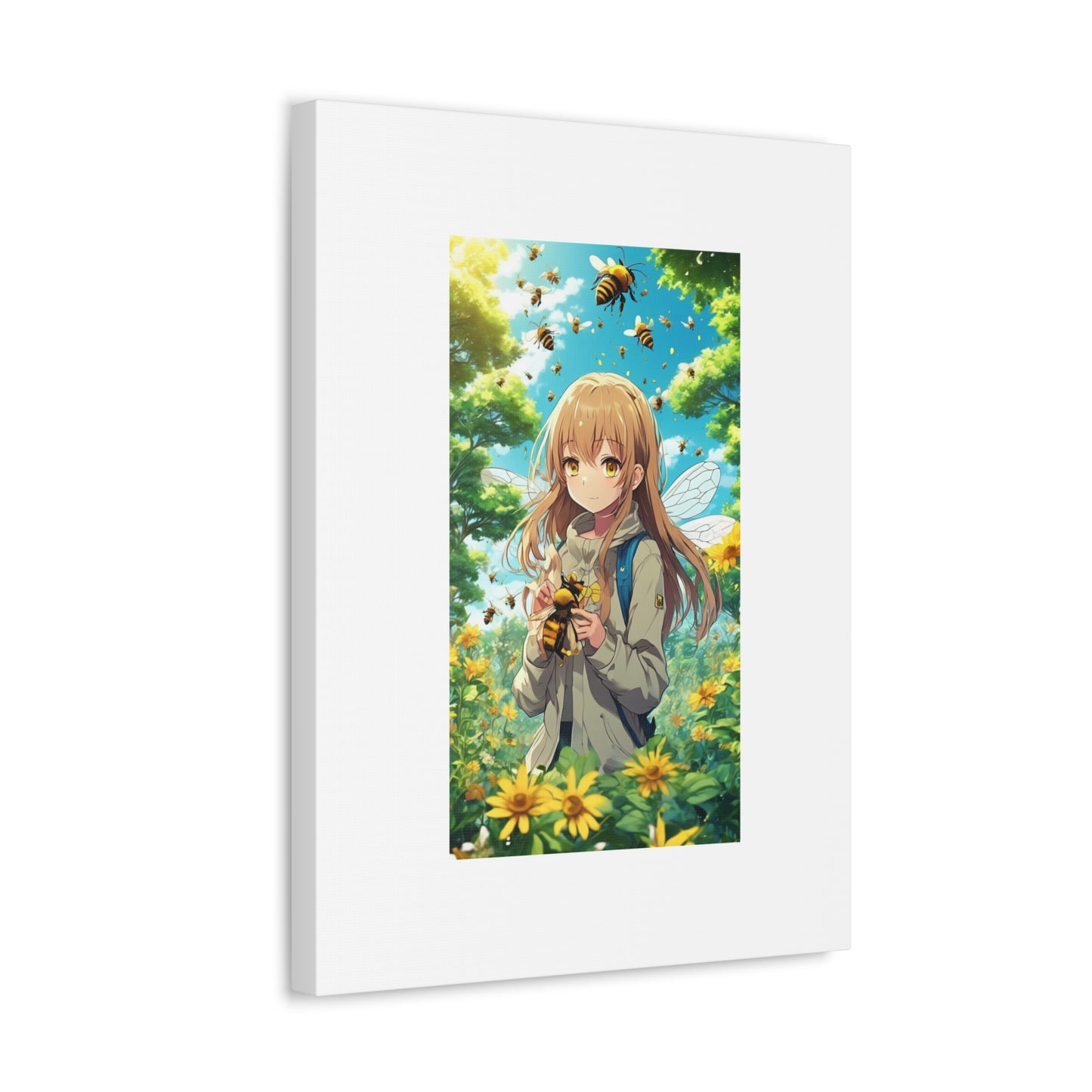 Bee Fairy Garden Anime Nature Art Canvas