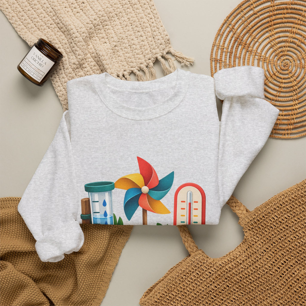 Colorful Backyard Weather Watching Kit Sweatshirt