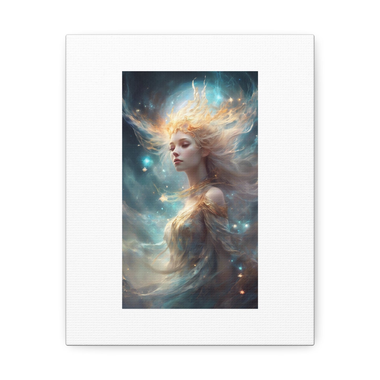 Solar Celestial Spirit Fantasy Portrait Canvas