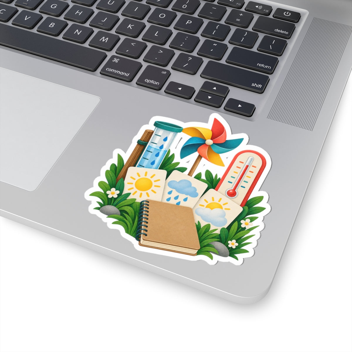 Colorful Backyard Weather Watching Kit Sticker