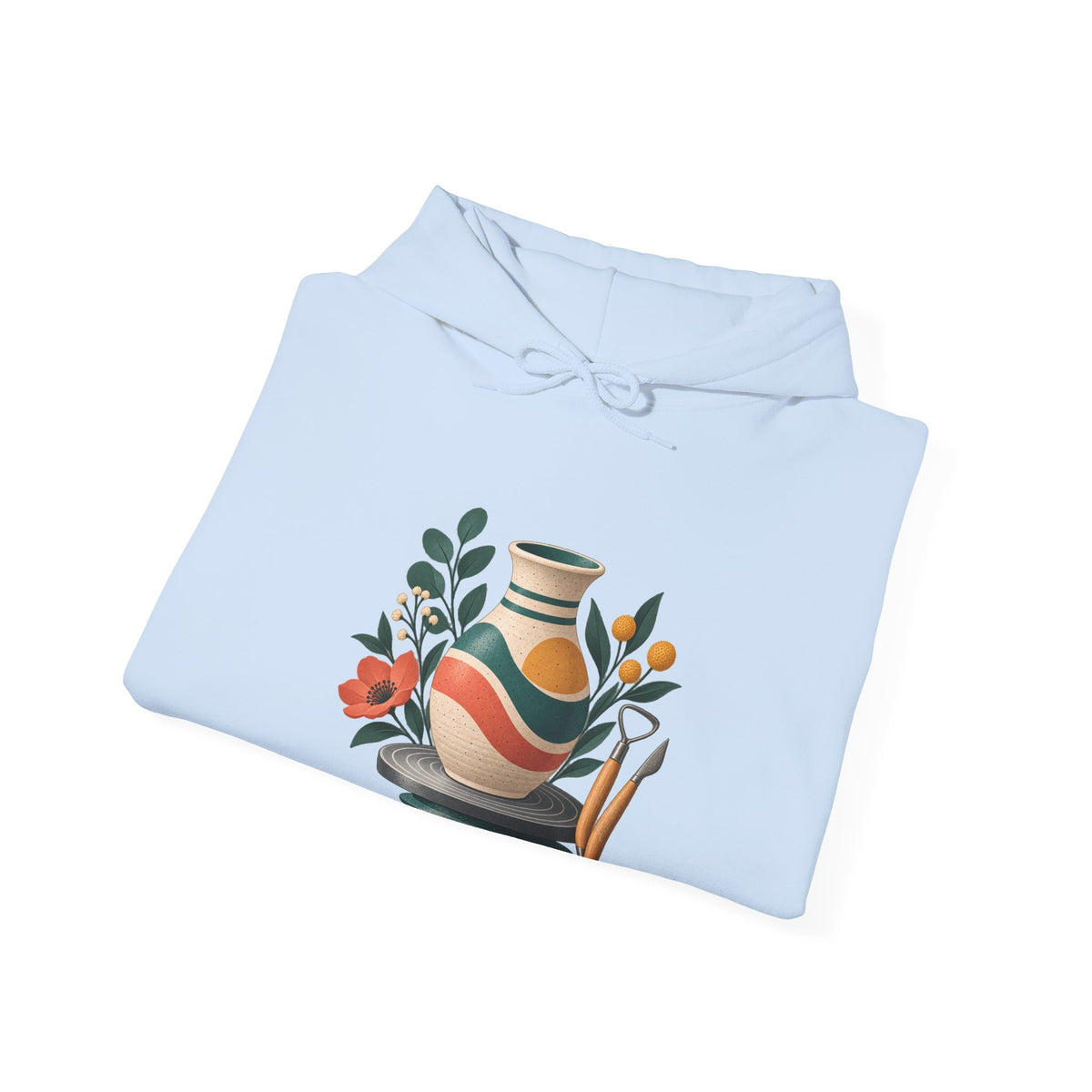 Midcentury Pottery Botanical Art Hoodie