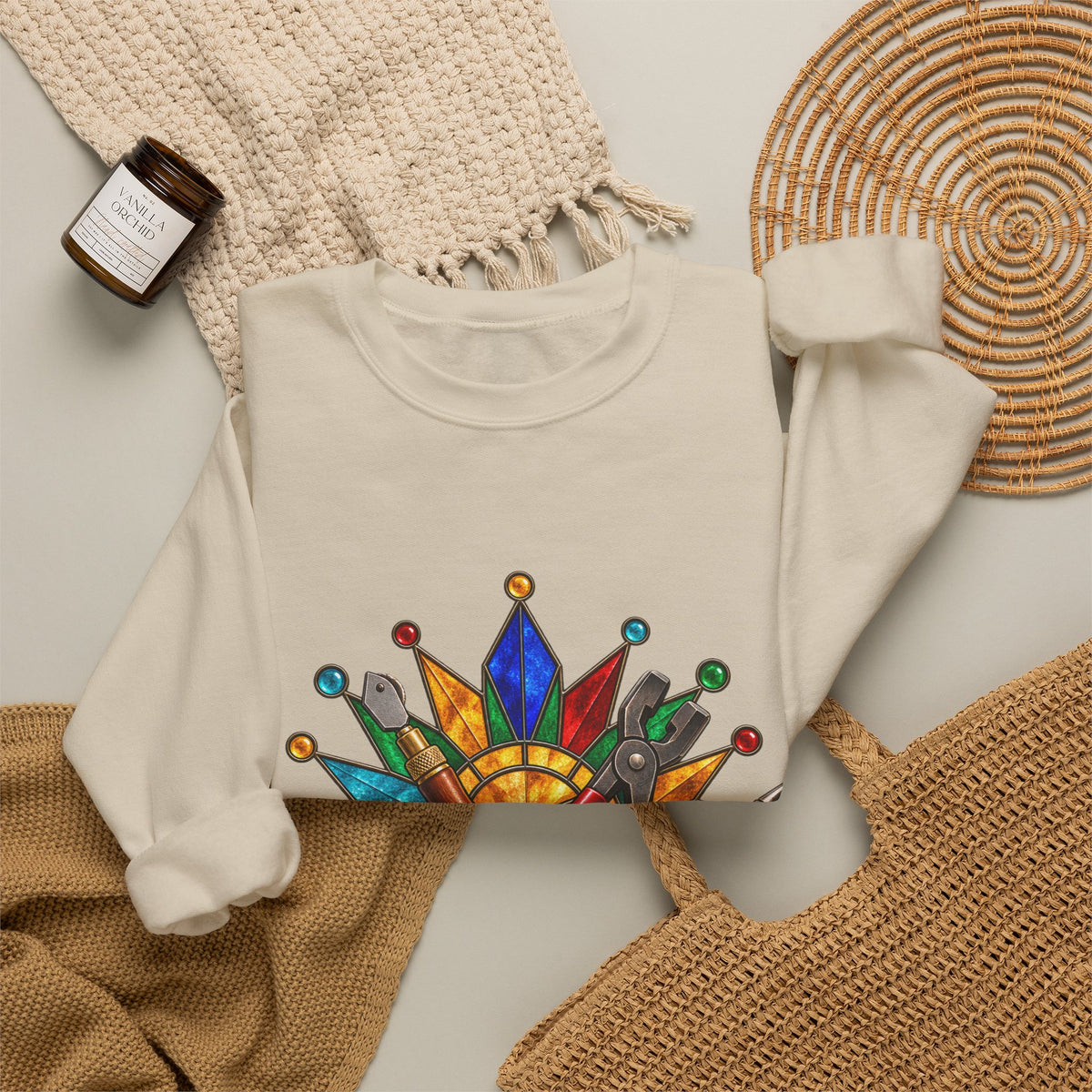 Stained Glass Workshop Tools Sweatshirt
