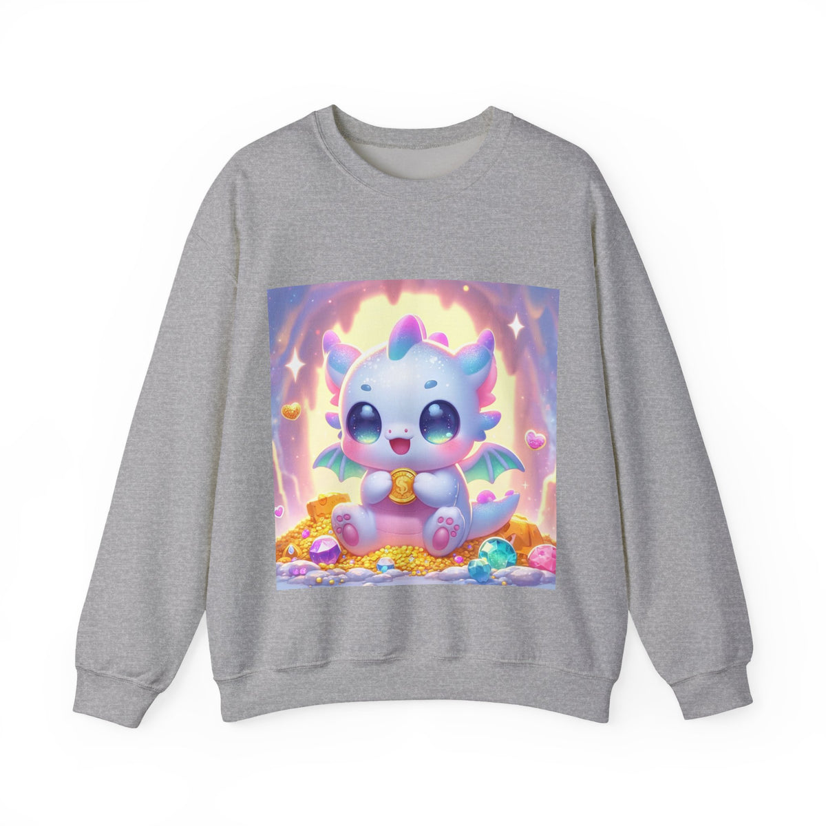 Pastel Treasure Dragon Kawaii Fantasy Sweatshirt