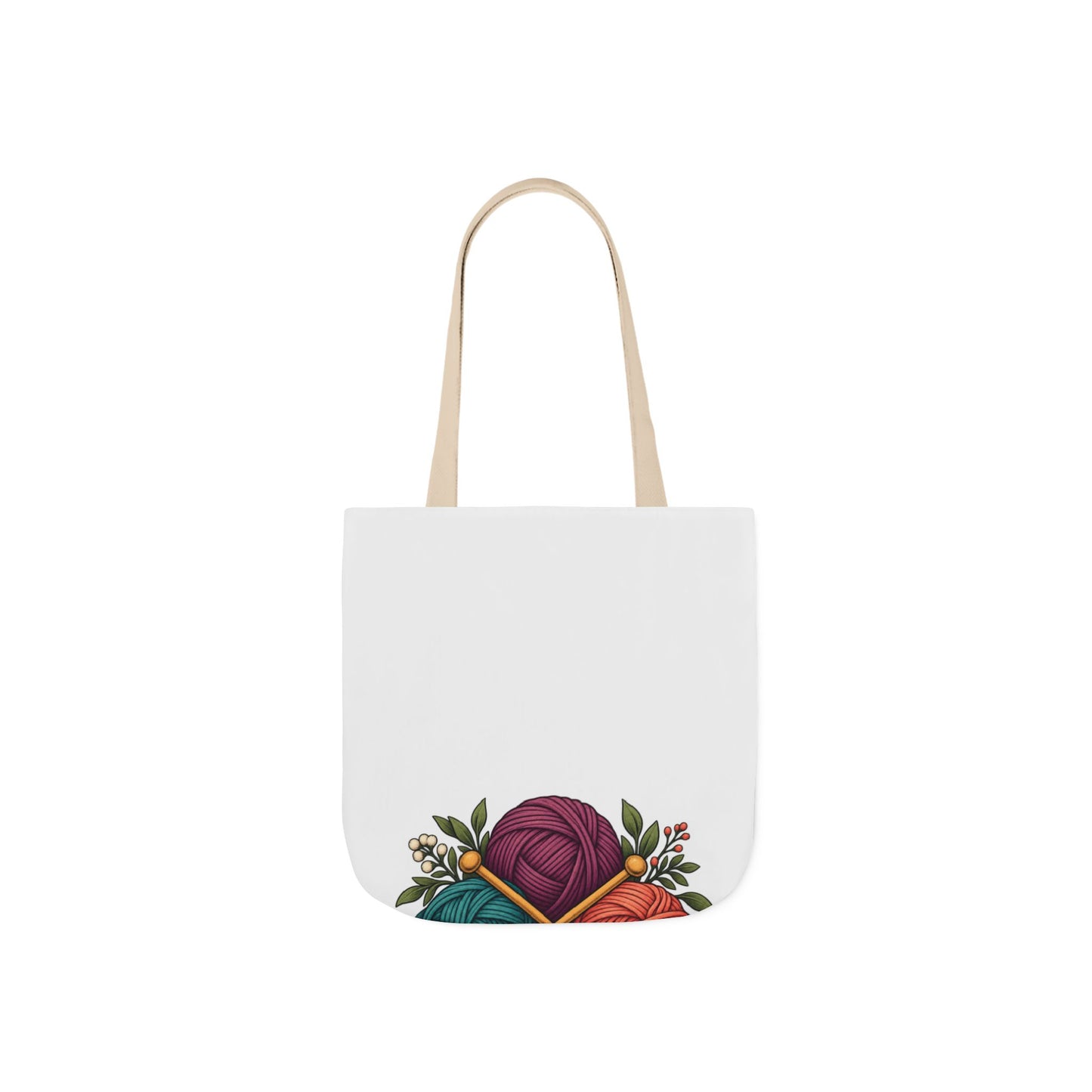Retro Yarn and Knitting Botanical Art Tote Bag