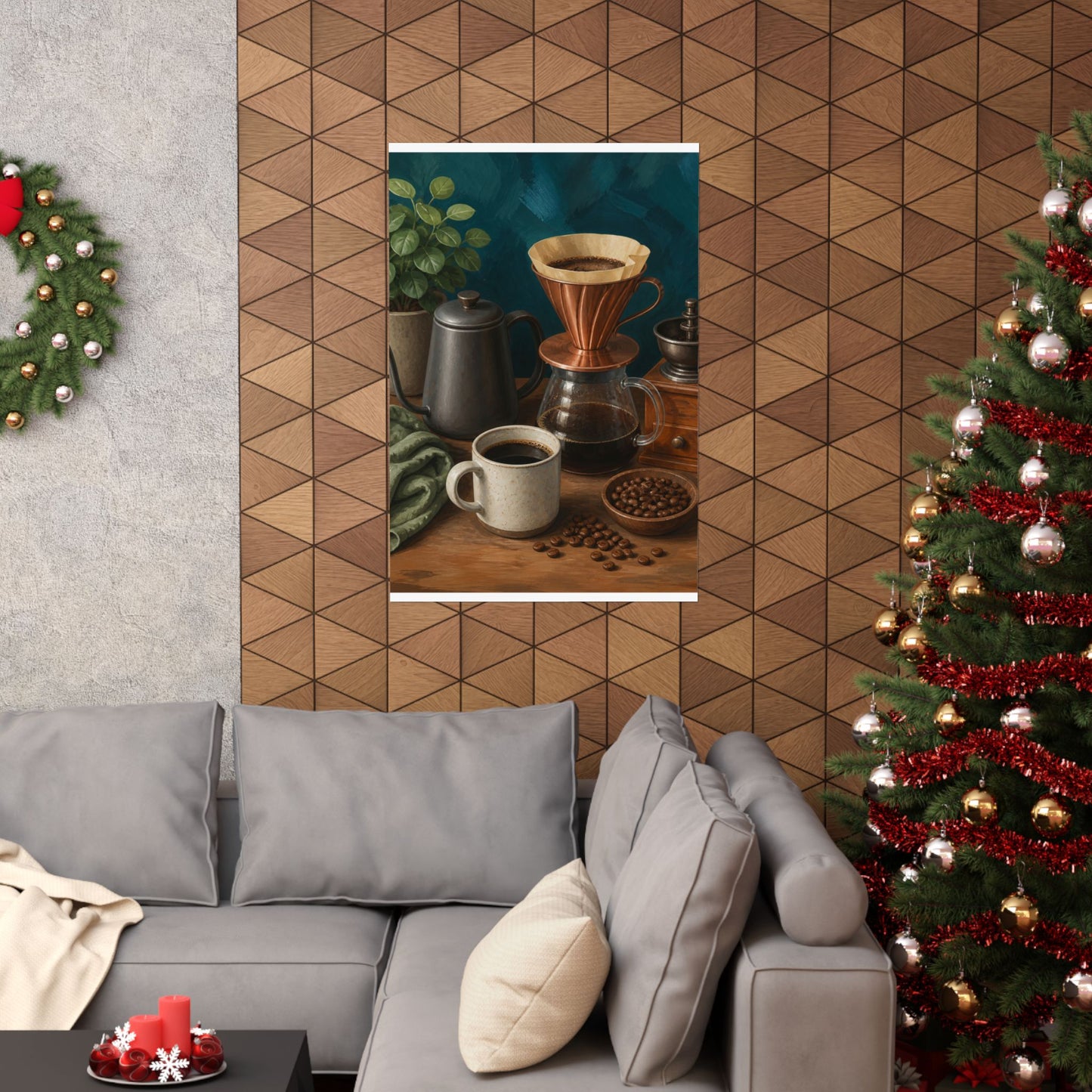 Warm Home Coffee Brewing Art Poster