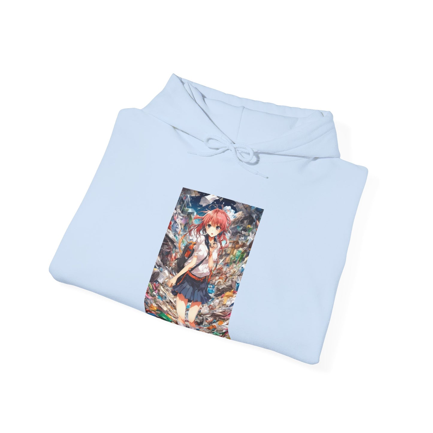 Recycling Day Anime Schoolgirl Eco Street Art Hoodie