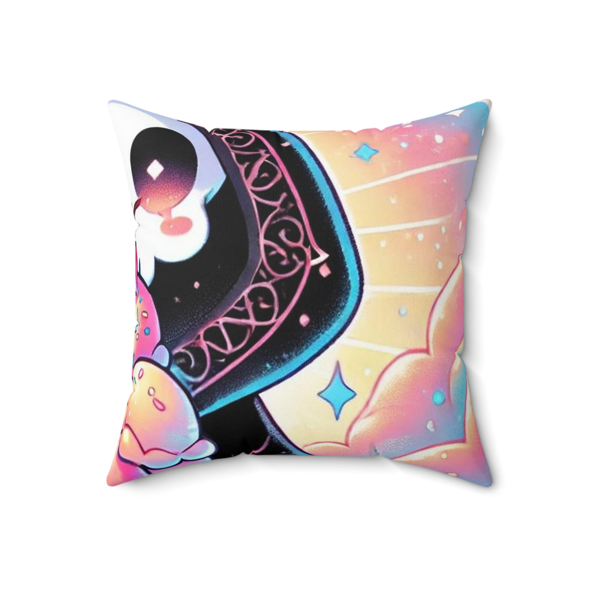 Pastel Grim Reaper Ice Cream Gothic Decorative Pillow