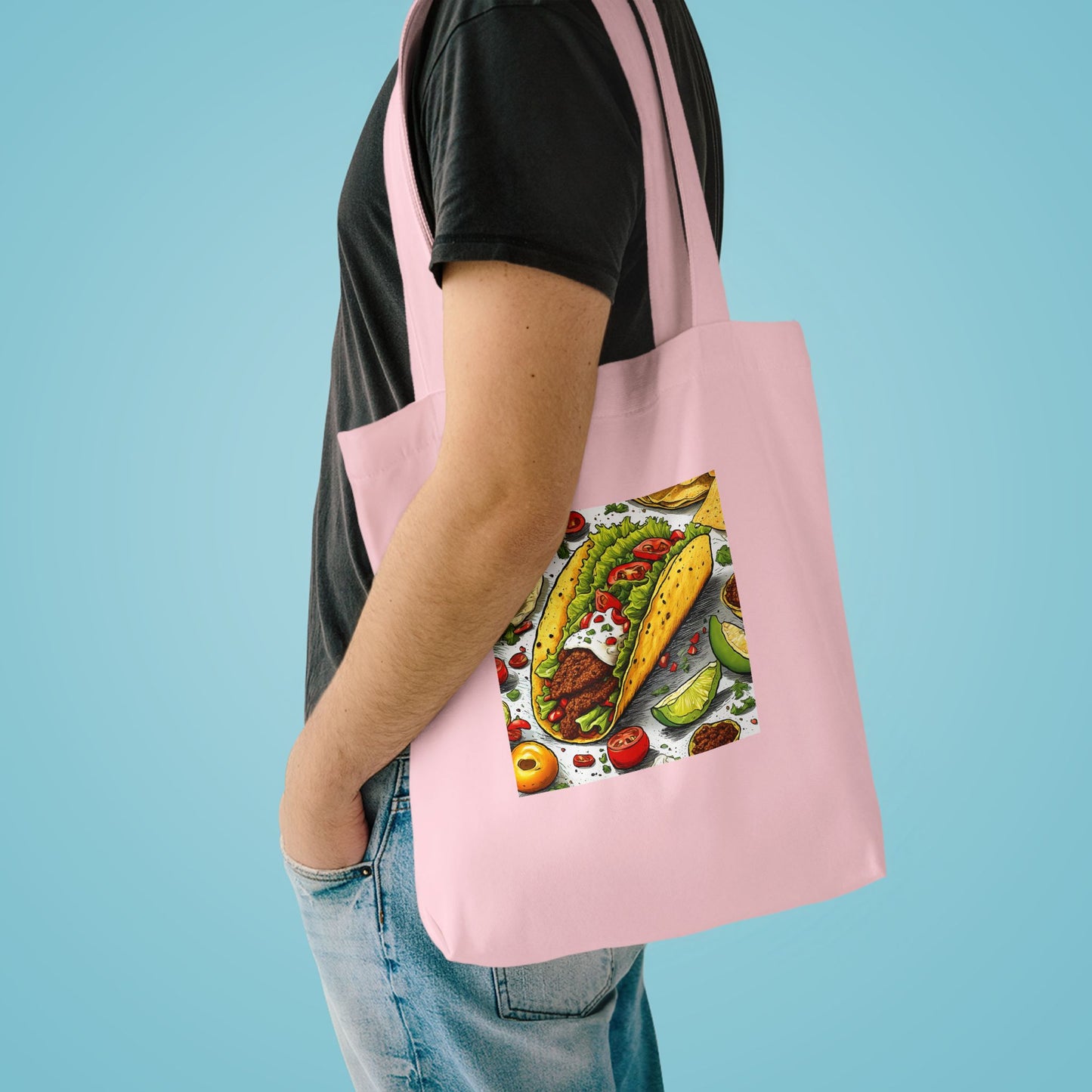 Bold Taco Illustration Foodie Gift Art Tote Bag