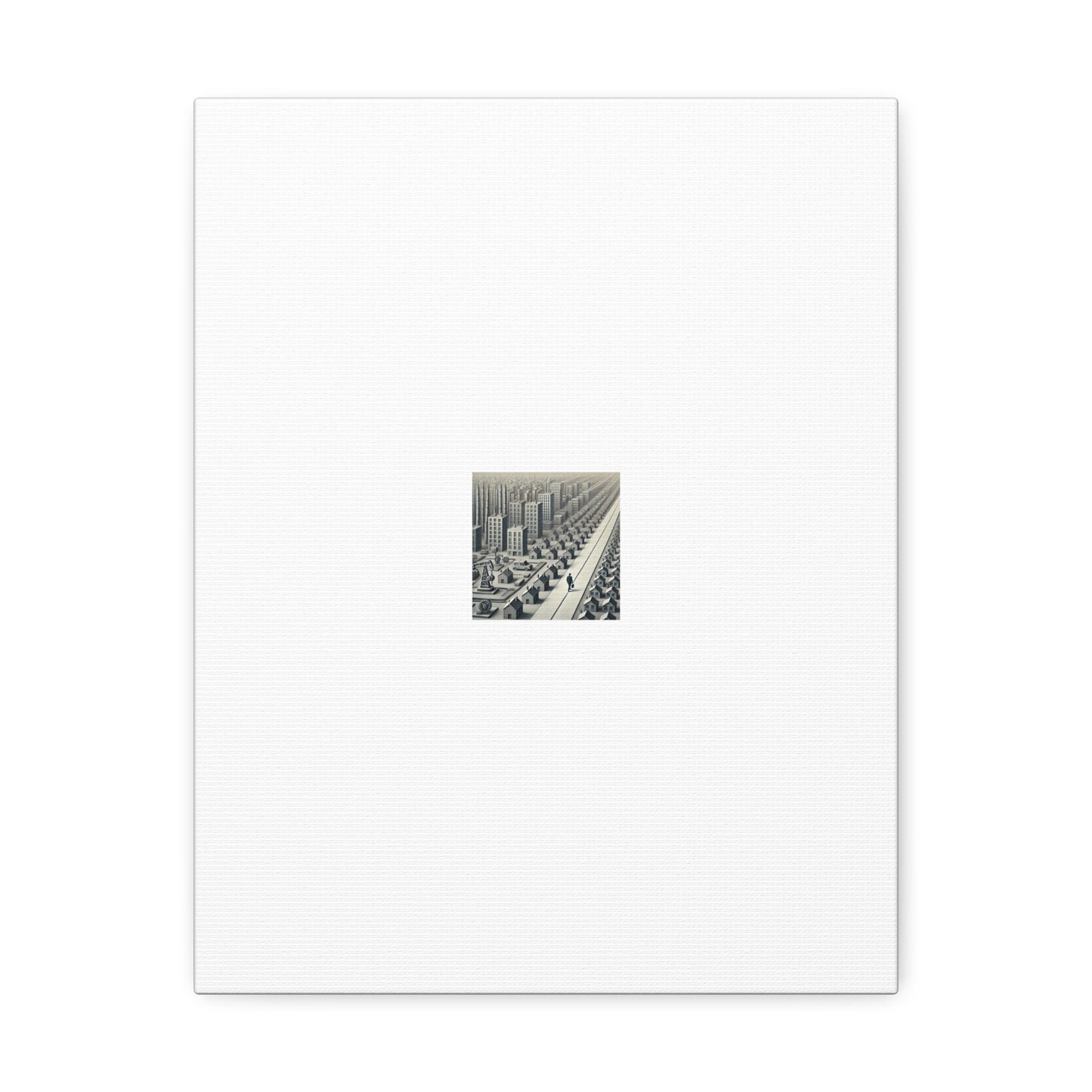 Monochrome Urban Factory Cityscape Canvas Industrial Wall Art Gift