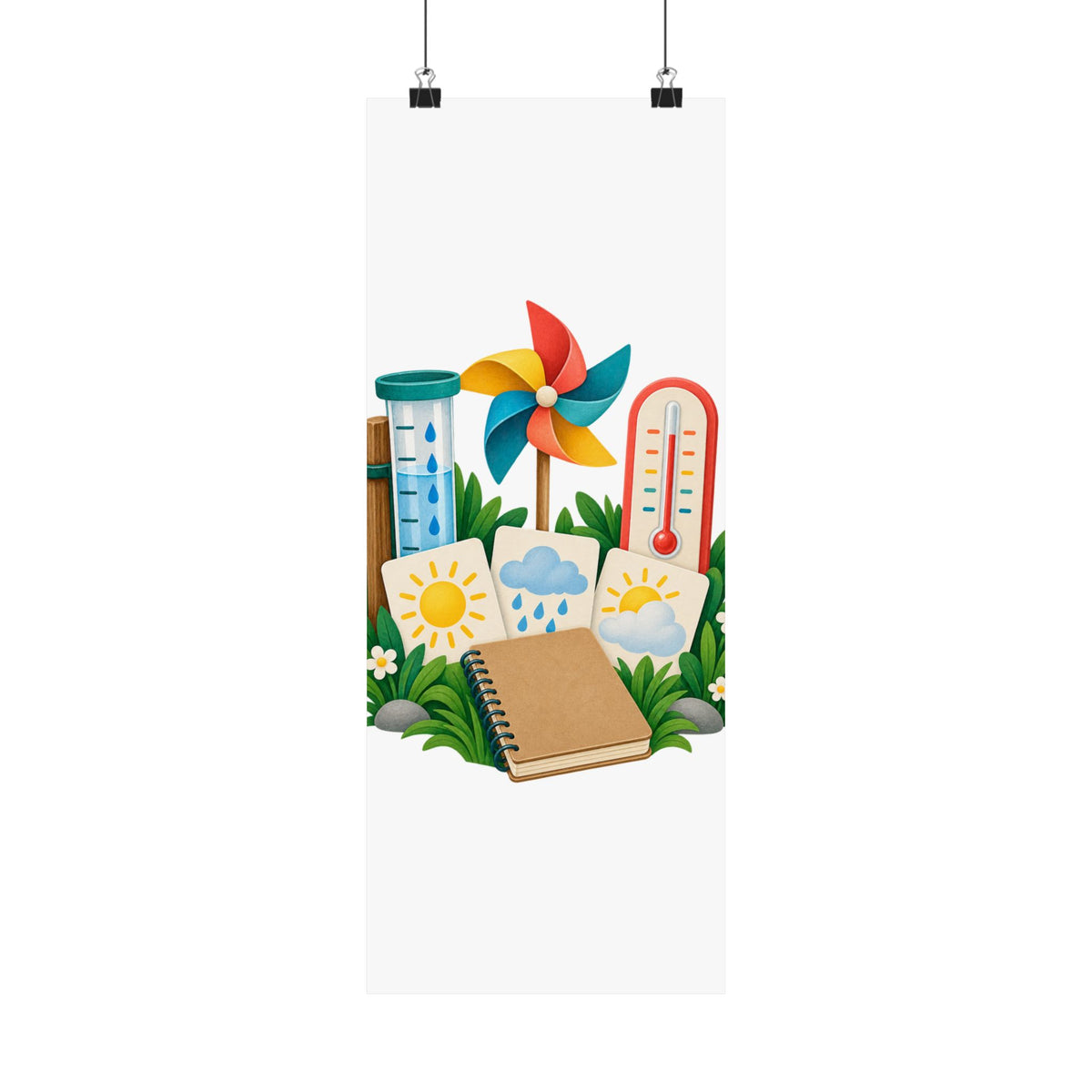 Colorful Backyard Weather Watching Kit Poster