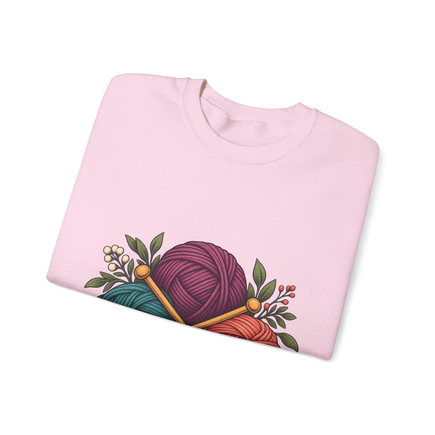 Retro Yarn and Knitting Botanical Art Sweatshirt