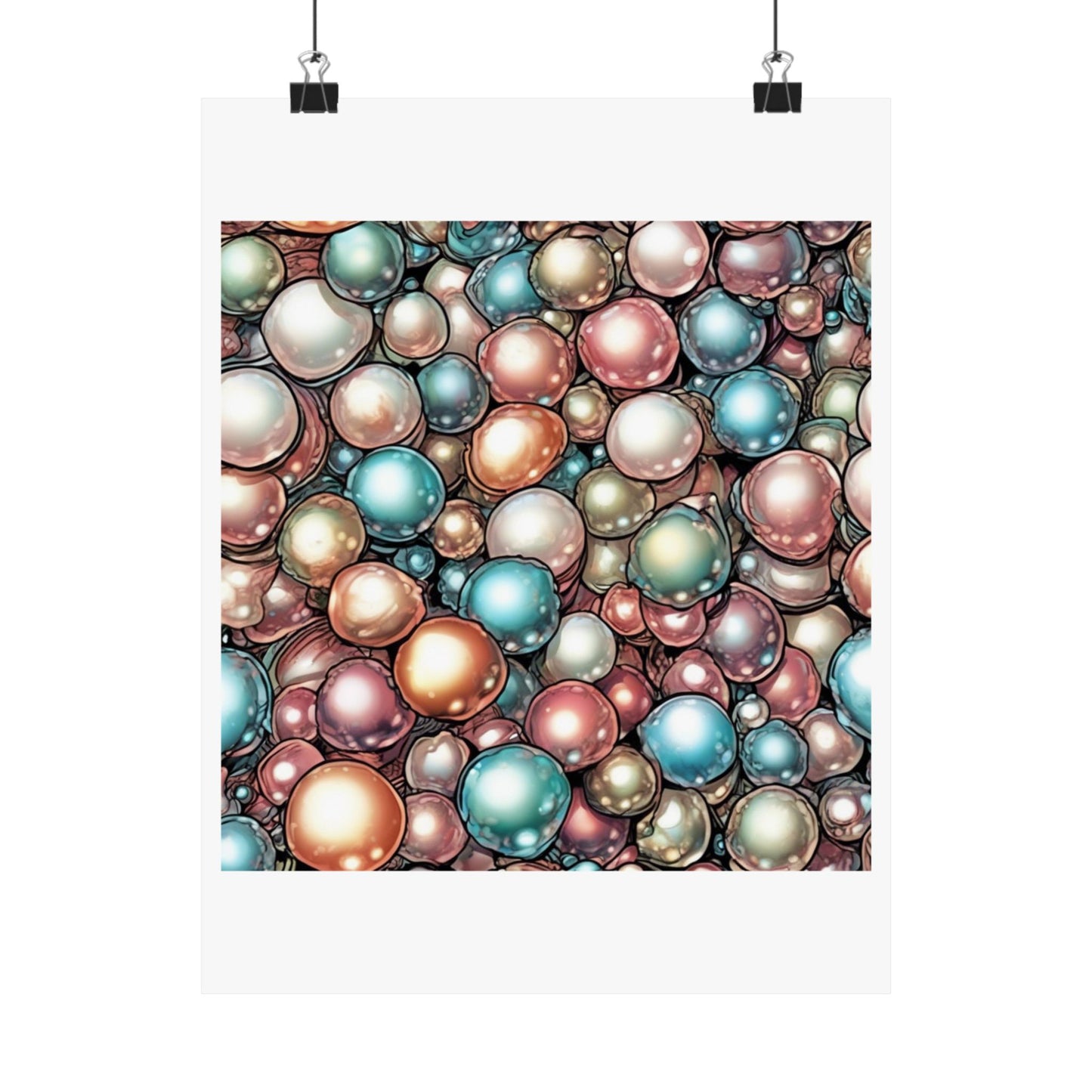 Rainbow Pearl Marble Abstract Gift Art Poster