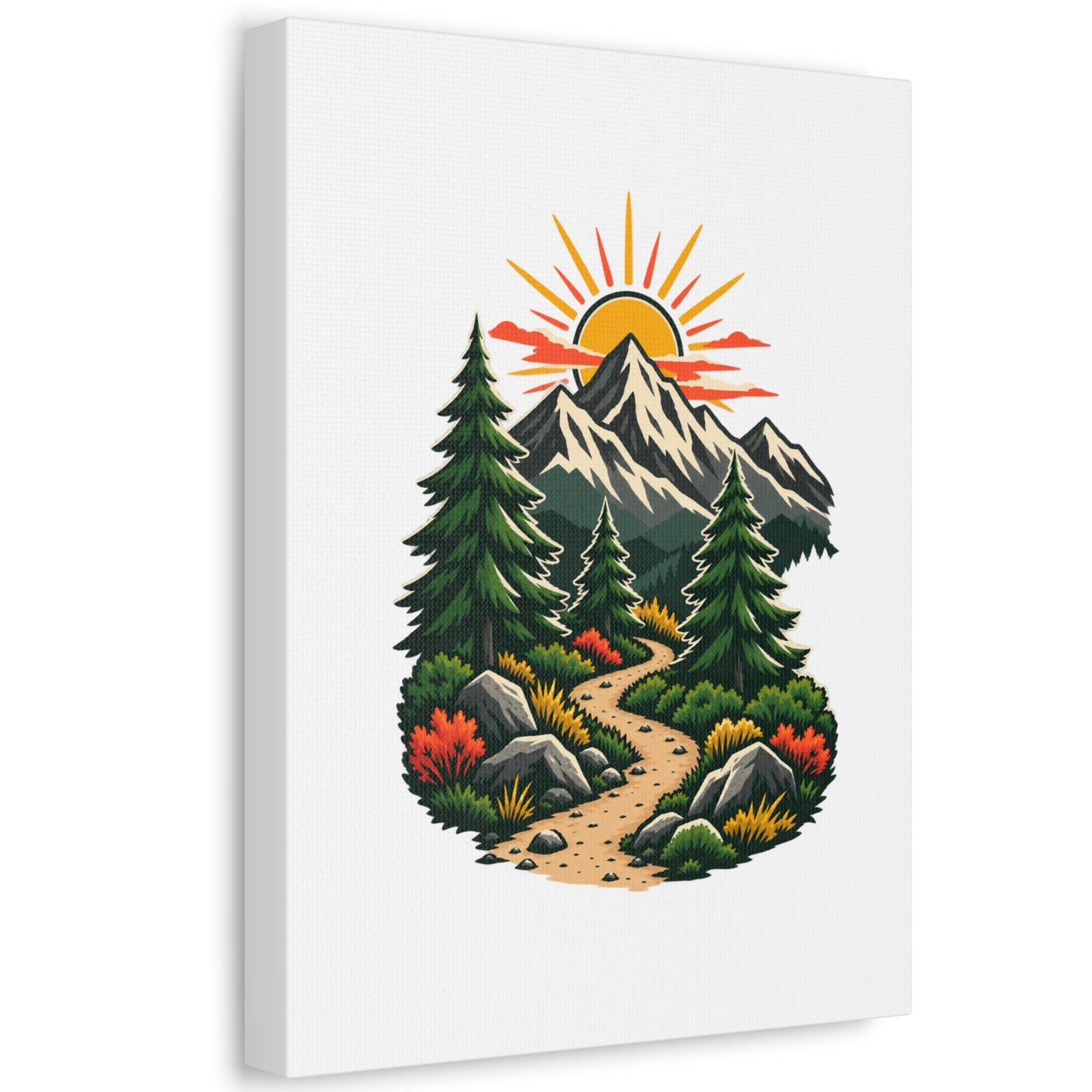 Sunrise Mountain Trail Outdoor Adventure Canvas Art
