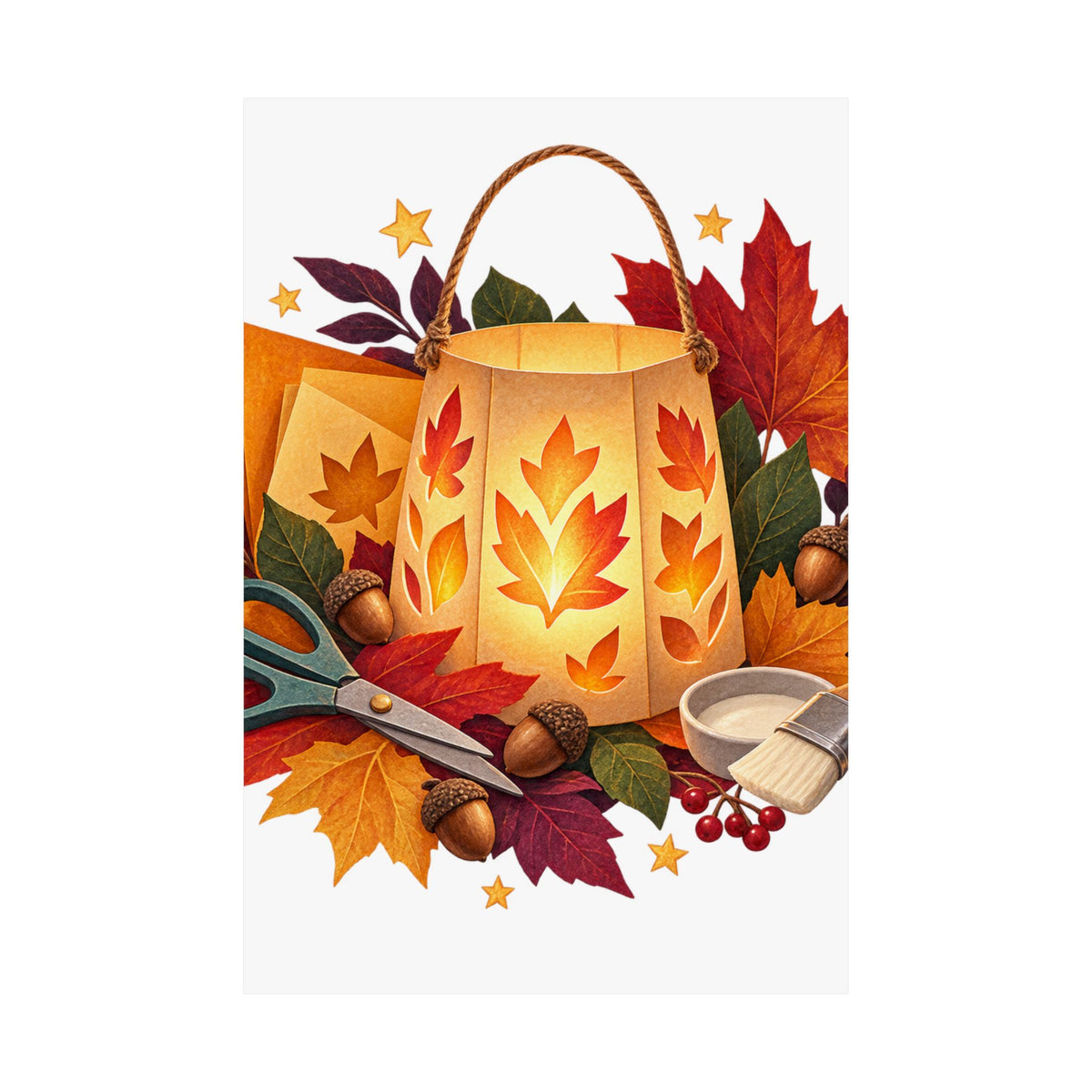 Autumn Lantern Making Workshop Poster