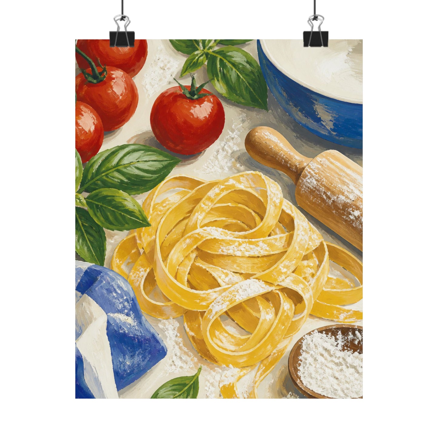Fresh Pasta Making Kitchen Art Poster