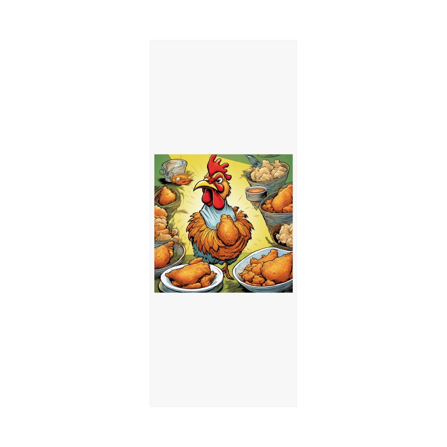 Funny Chicken Fried Food Comfort Food Art Poster