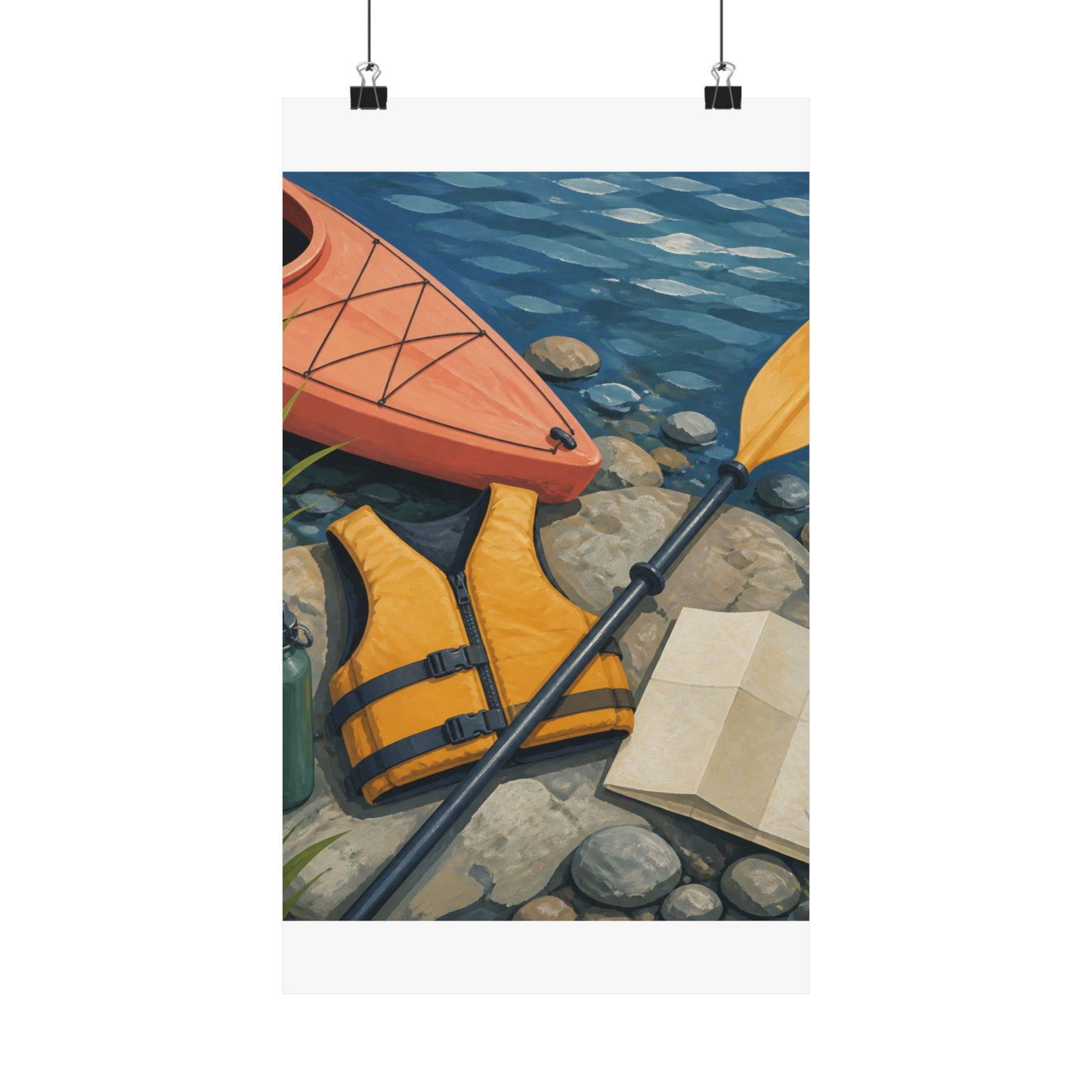 Calm Kayaking Adventure Art Poster