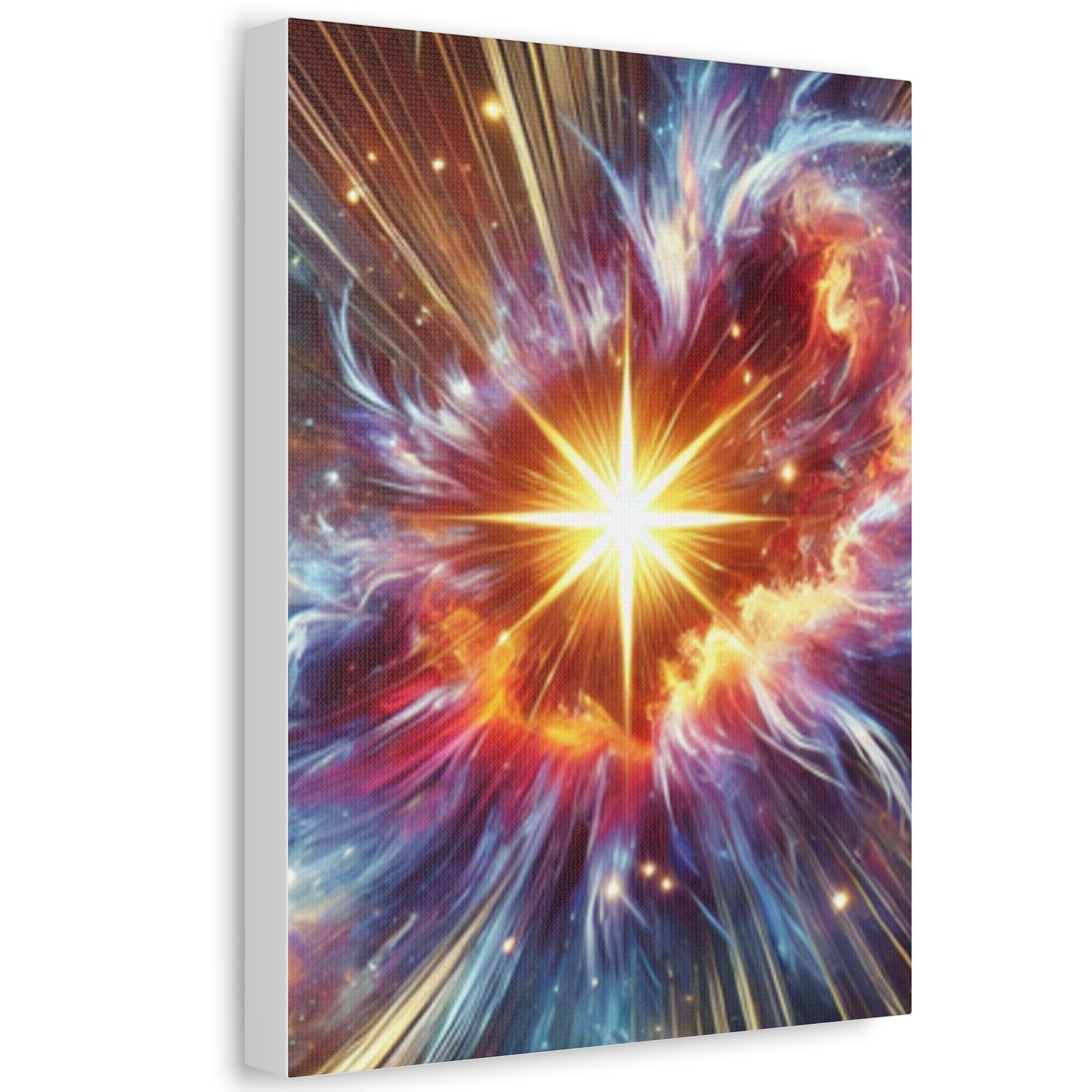 Cosmic Starburst Energy Abstract Space Canvas Wall Art Gift