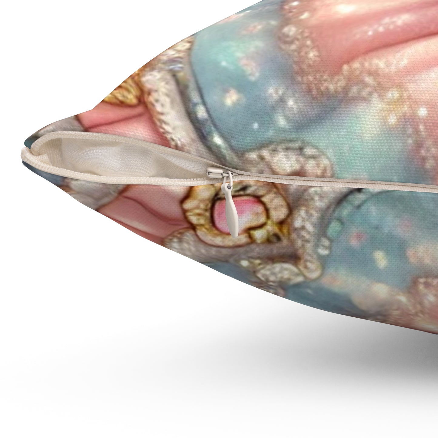 Pastel Princess Calico Cat Fantasy Decorative Pillow
