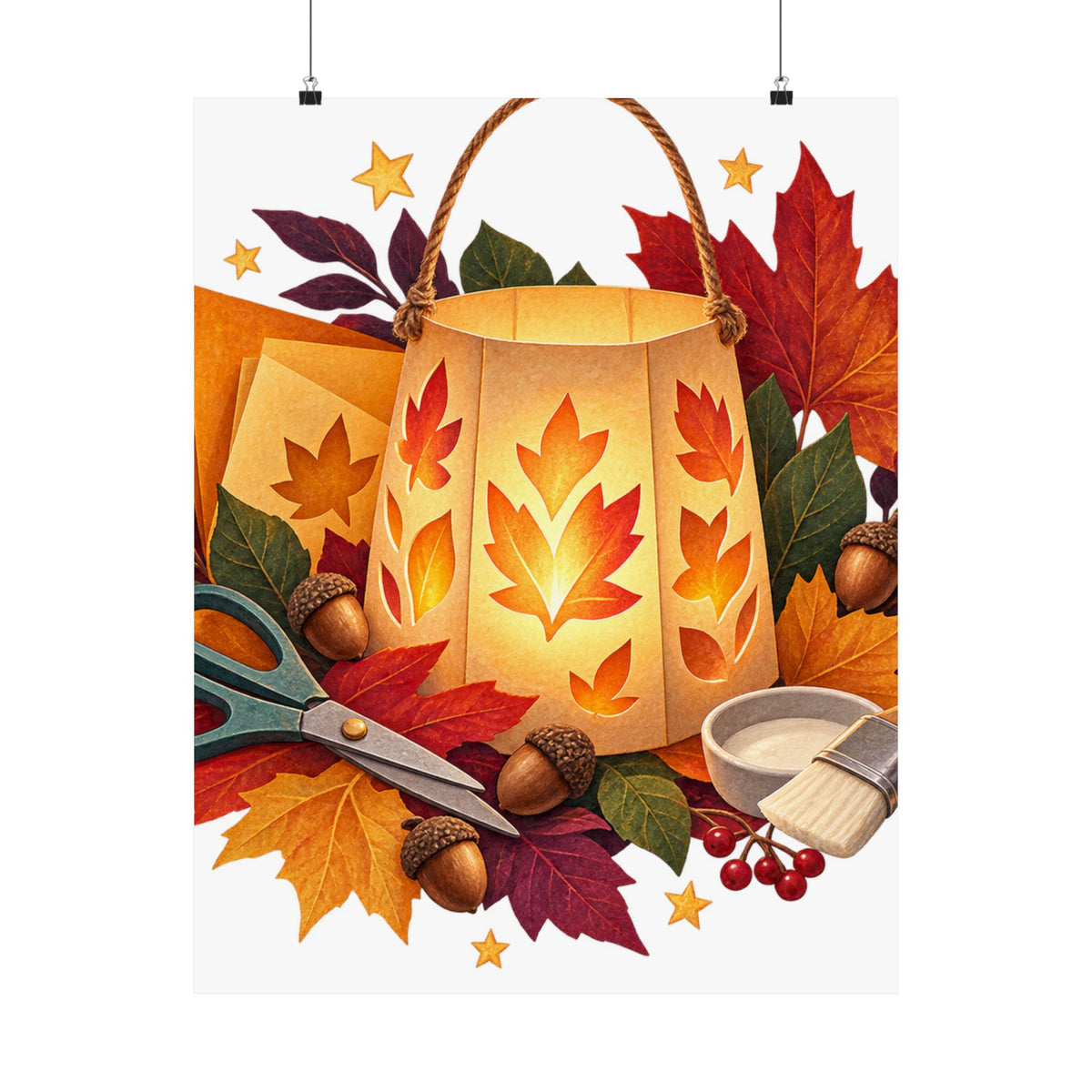 Autumn Lantern Making Workshop Poster