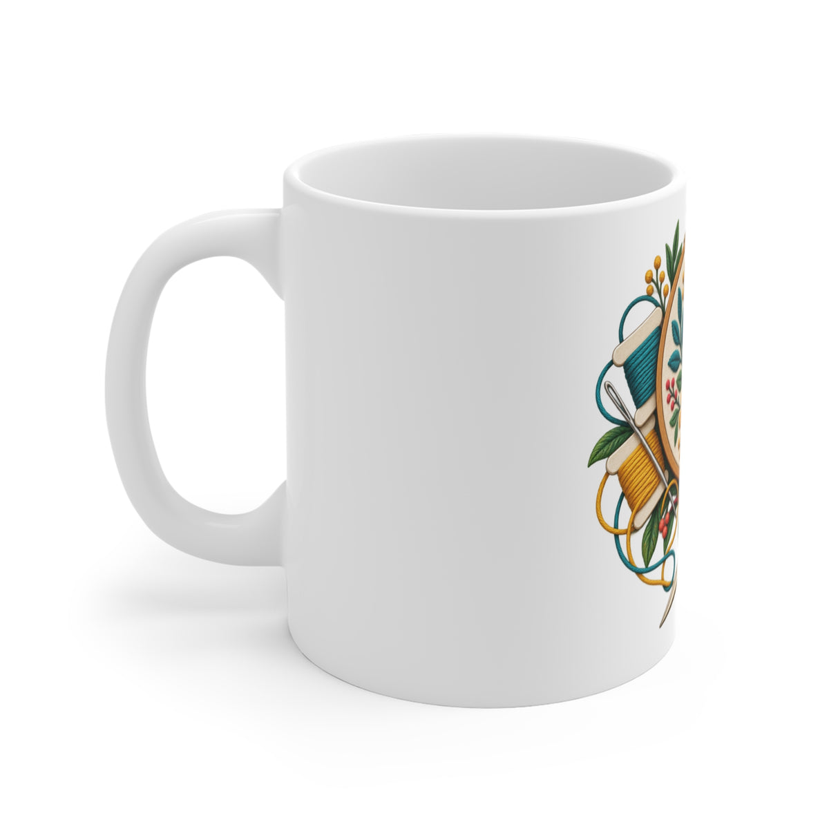 Botanical Embroidery Workshop Mug