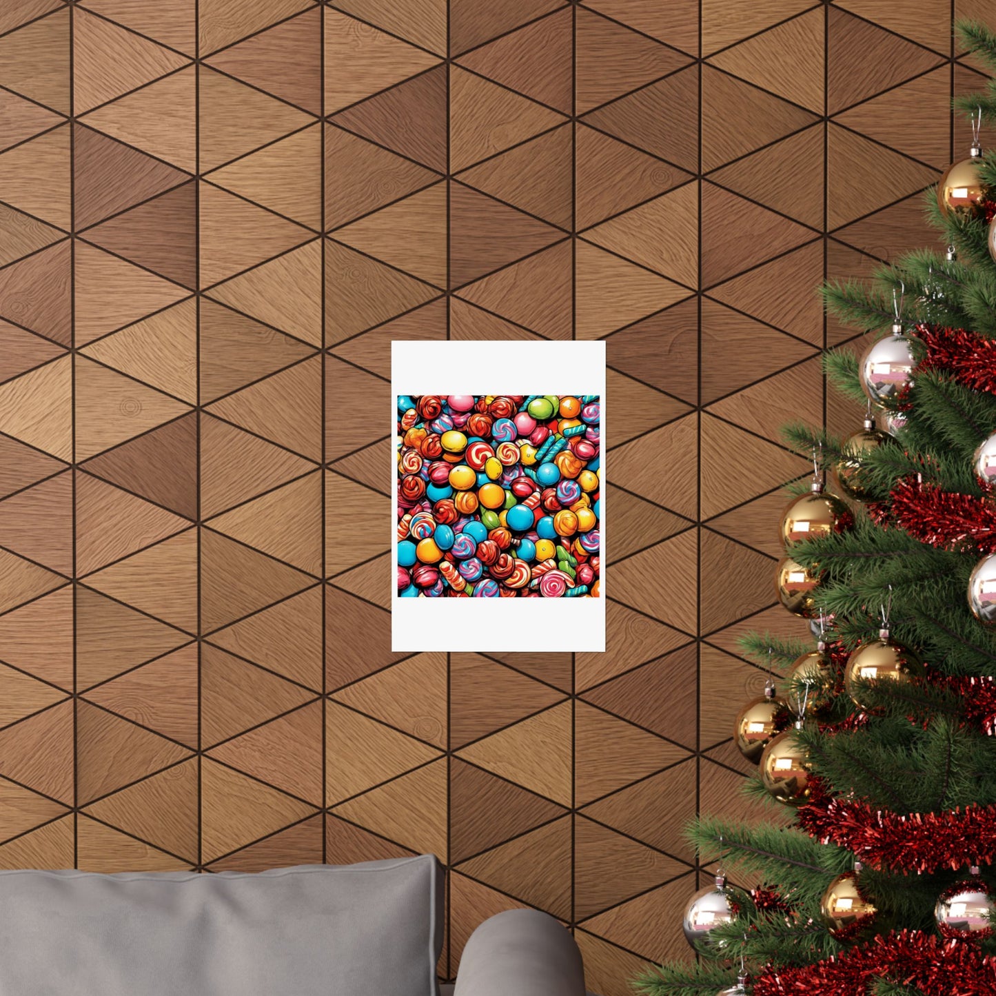 Colorful Candy Pattern Sweets Gift Art Poster