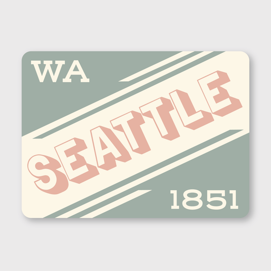 Seattle Retro Type Sticker