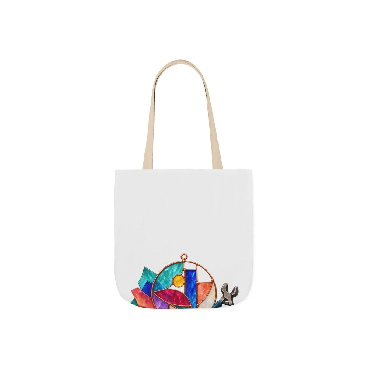 Abstract Stained Glass Suncatcher Workshop Tote Bag