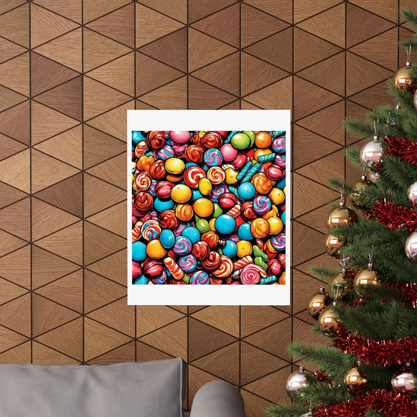 Colorful Candy Pattern Sweets Gift Art Poster