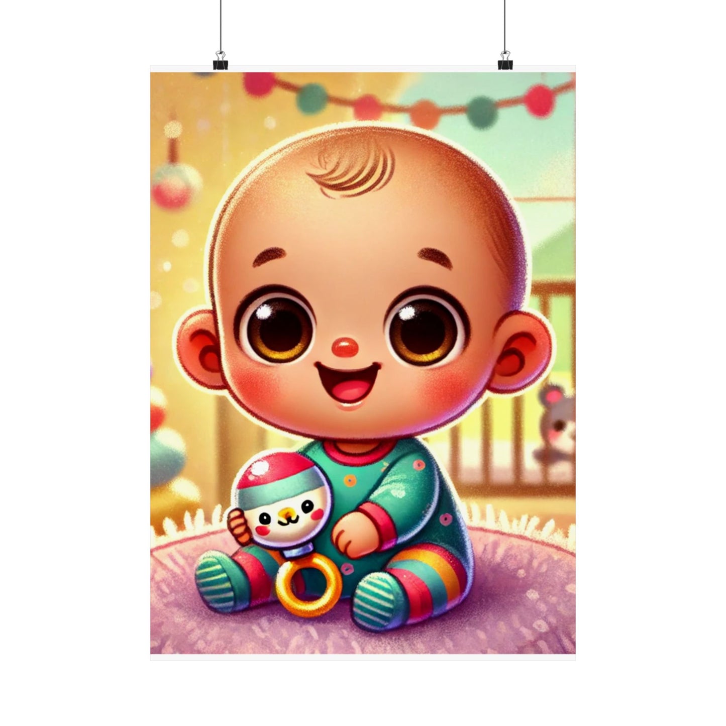 Cheerful Baby Nursery Playroom Art Poster