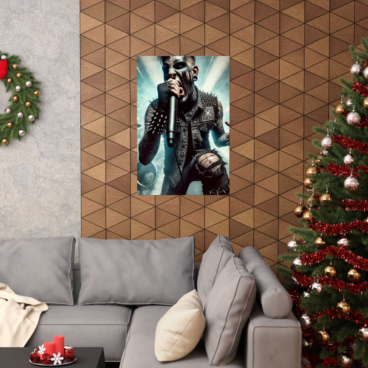 Punk Rock Vocalist Stage Energy Music Room Poster