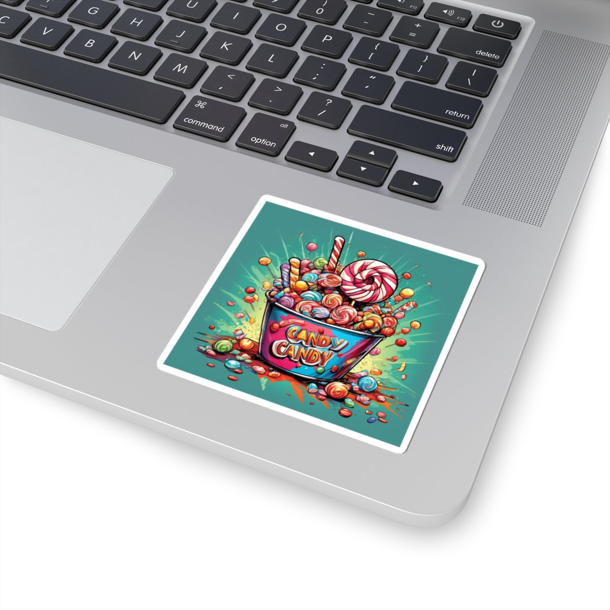 Holiday Candy Bucket Sweets Gift Art Sticker
