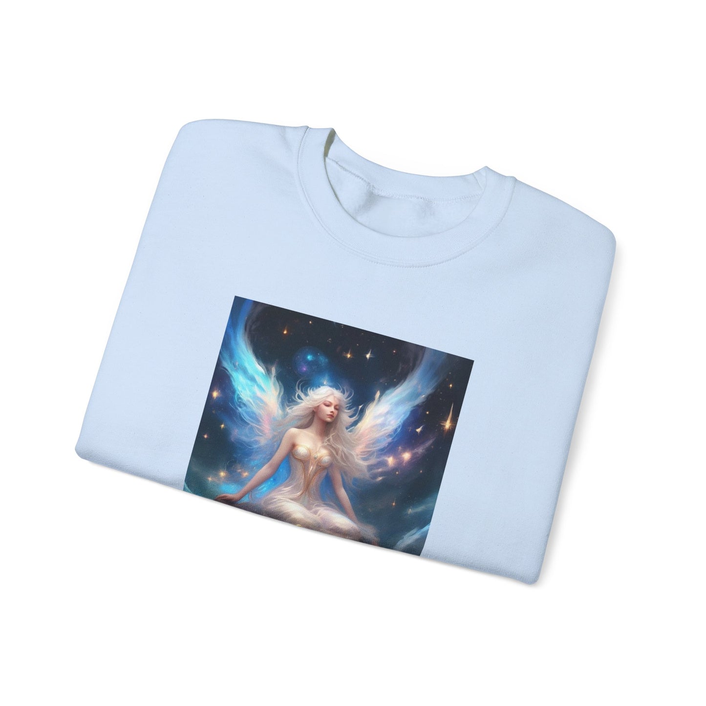 Celestial Winged Meditation Fantasy Portrait Sweatshirt