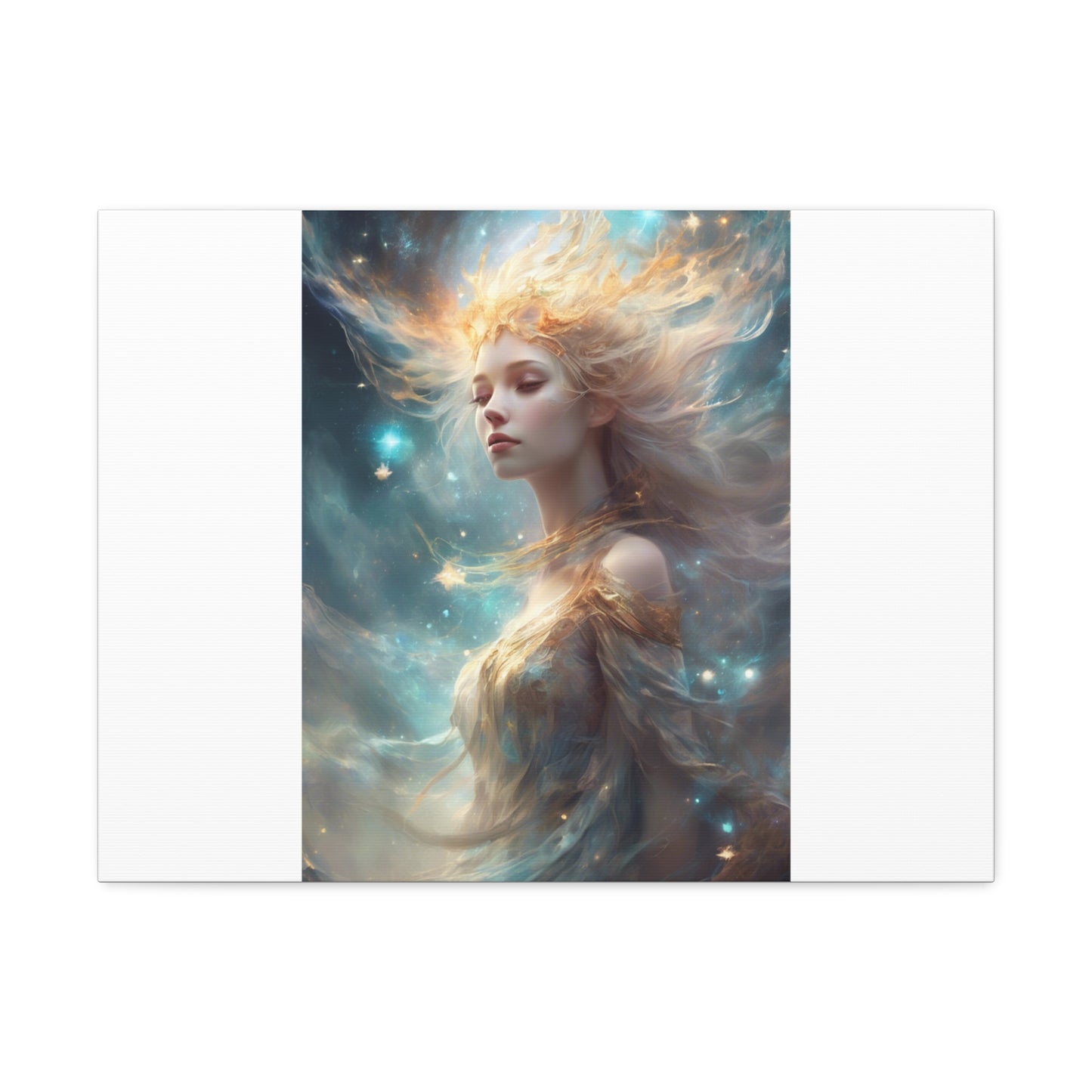 Solar Celestial Spirit Fantasy Portrait Canvas