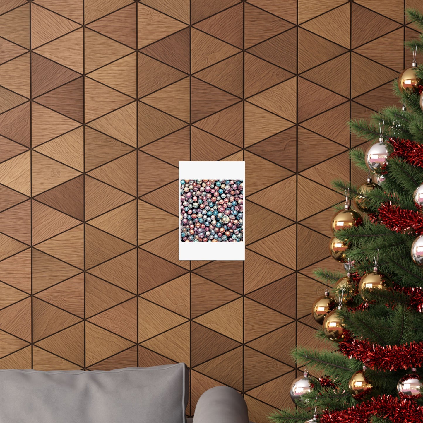 Pearl Bubble Pattern Abstract Gift Art Poster