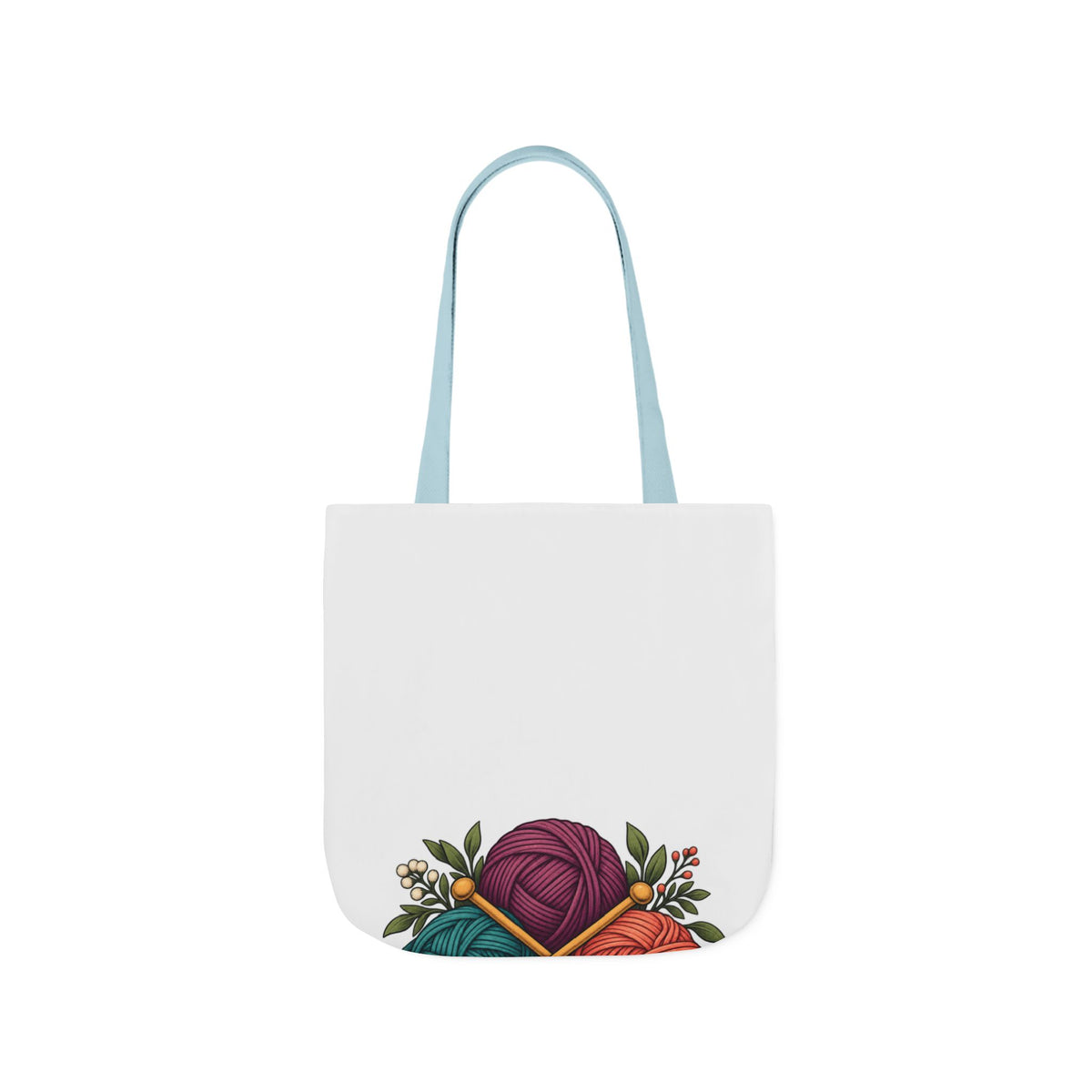 Retro Yarn and Knitting Botanical Art Tote Bag