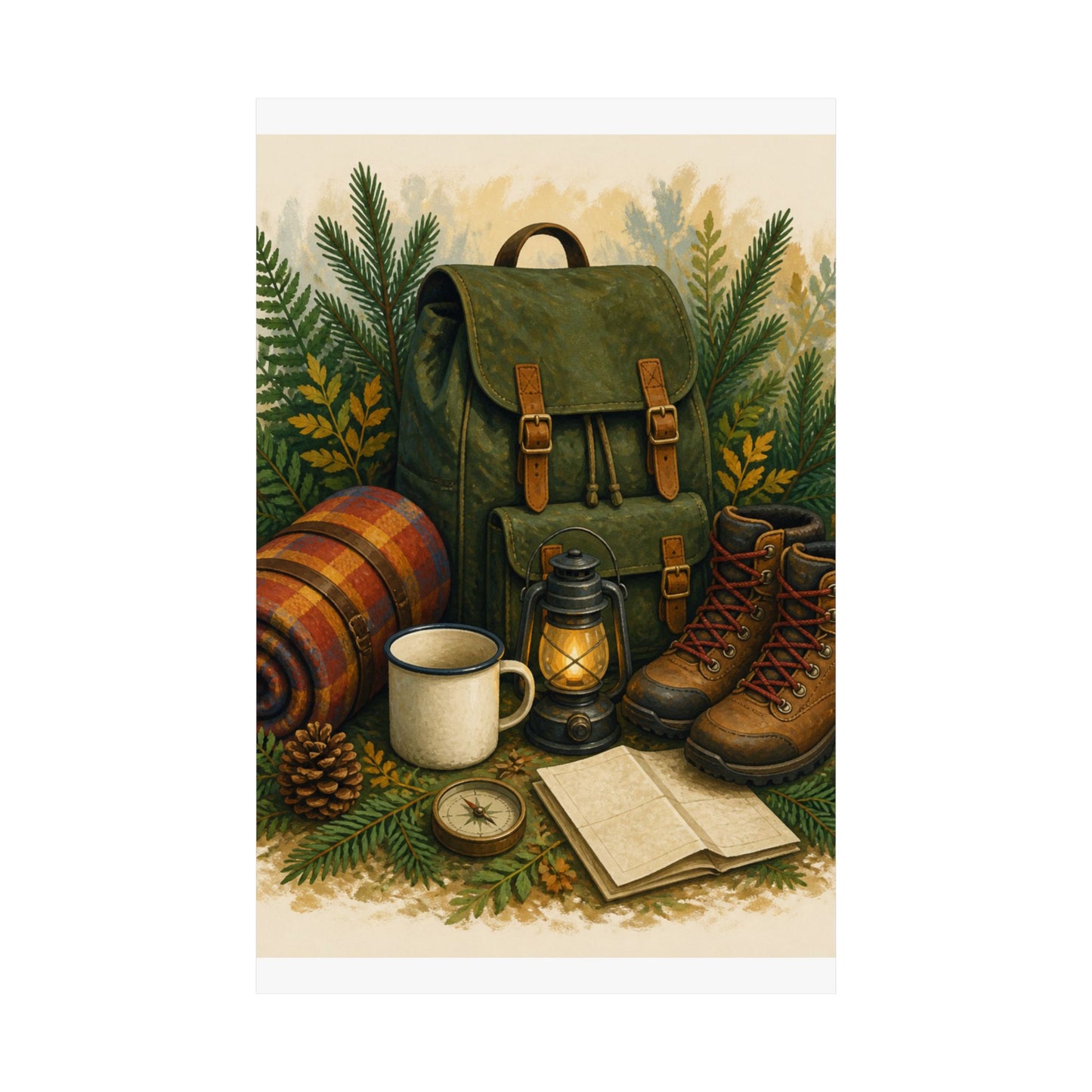Generic Camping Gear Outdoor Adventure Poster
