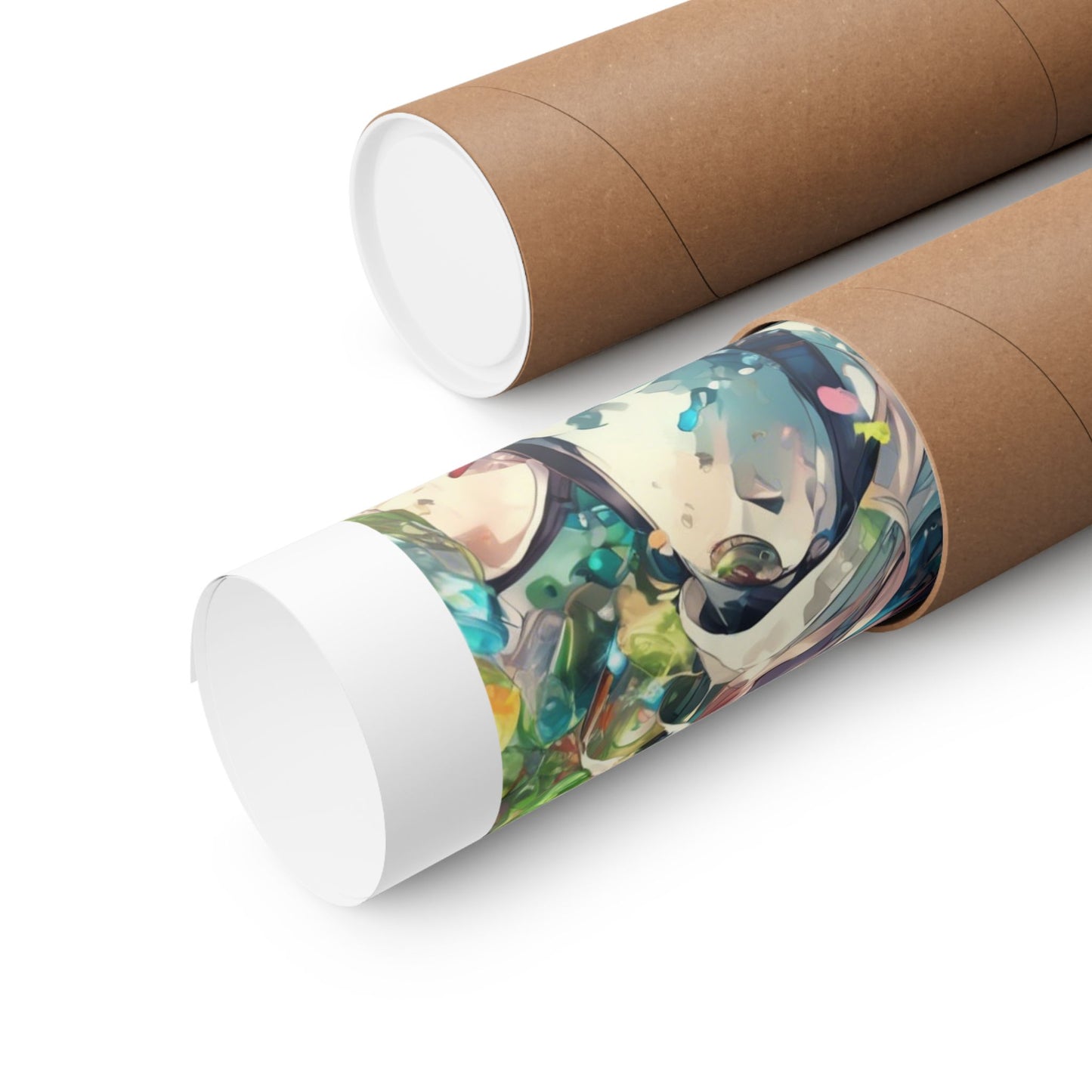 Crystal Bottle Anime Portrait Colorful Wall Poster