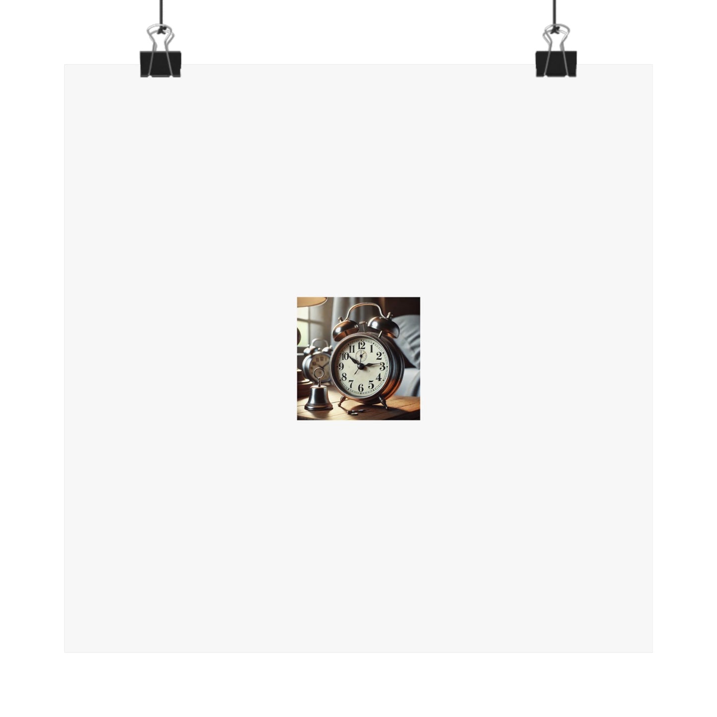 Vintage Alarm Clock Morning Routine Classic Clock Poster