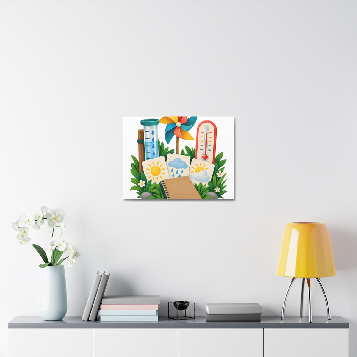 Colorful Backyard Weather Watching Kit Canvas