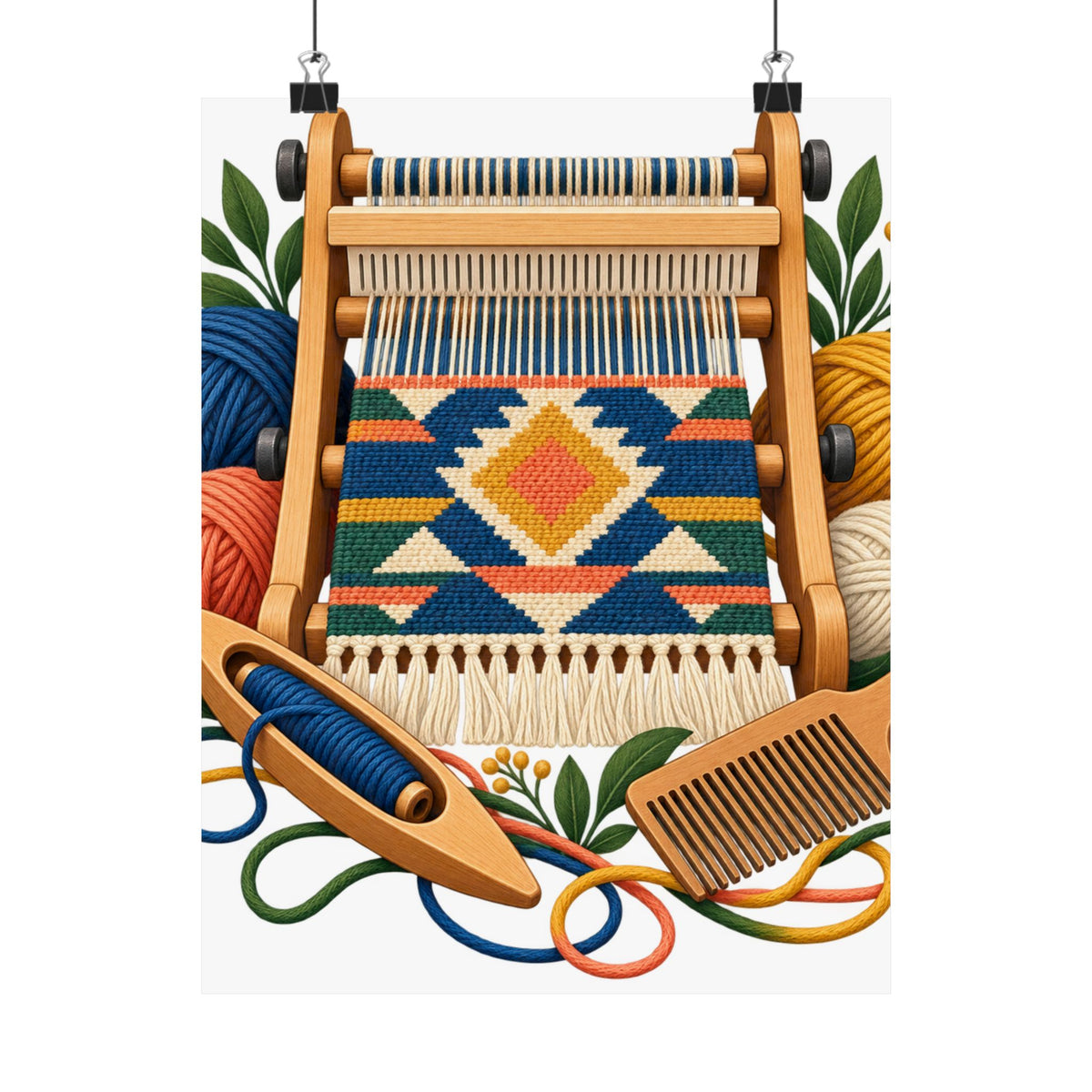 Geometric Hand Weaving Workshop Poster