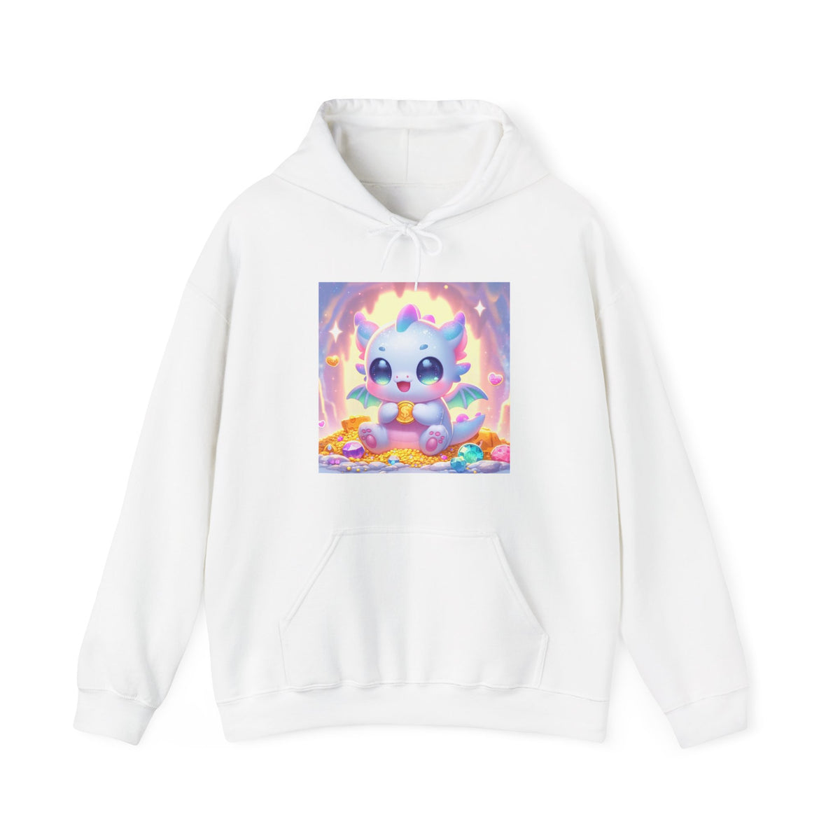Pastel Treasure Dragon Kawaii Fantasy Hoodie