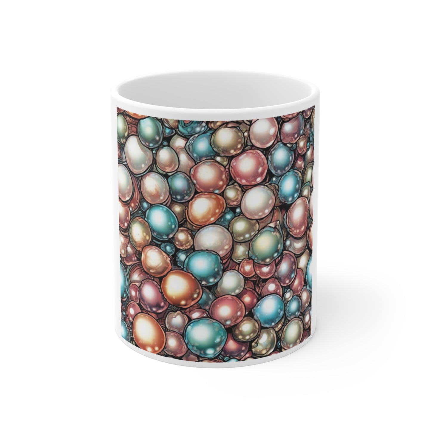 Rainbow Pearl Marble Abstract Gift Art Coffee Mug