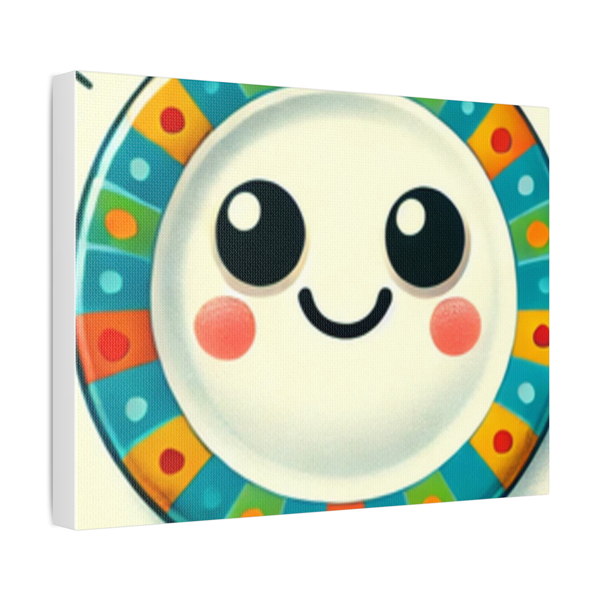 Happy Little Kitchen Club Kawaii Food Canvas Kitchen Wall Art Decor Gift