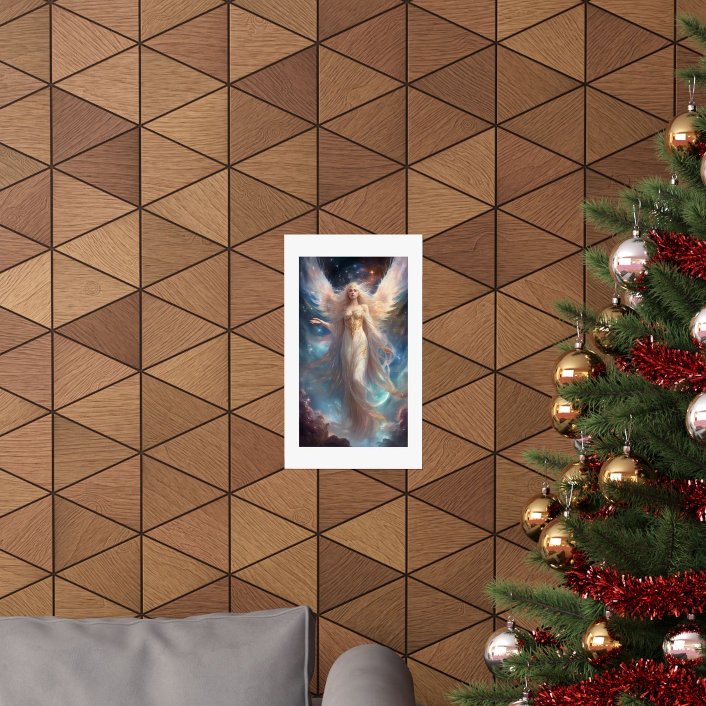 Celestial Winged Heroine Fantasy Portrait Poster