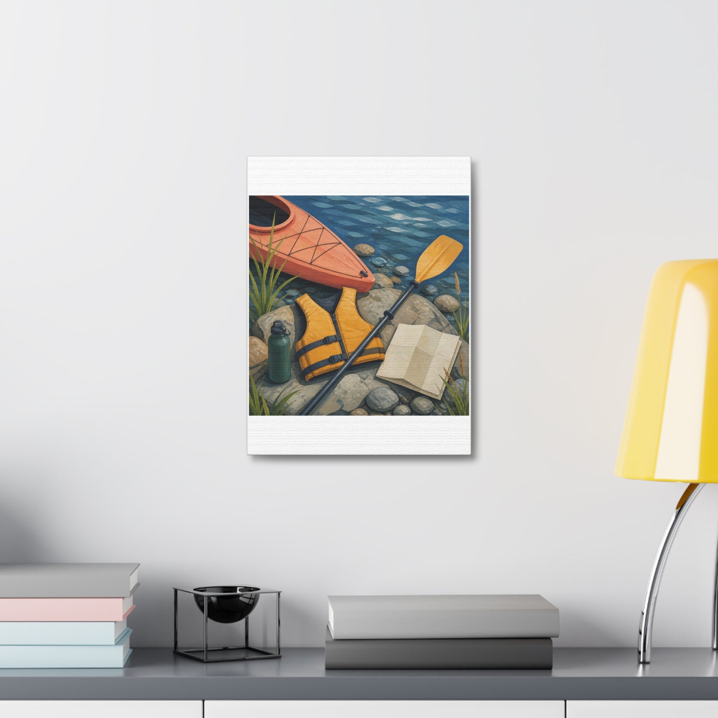 Calm Kayaking Adventure Art Canvas Art