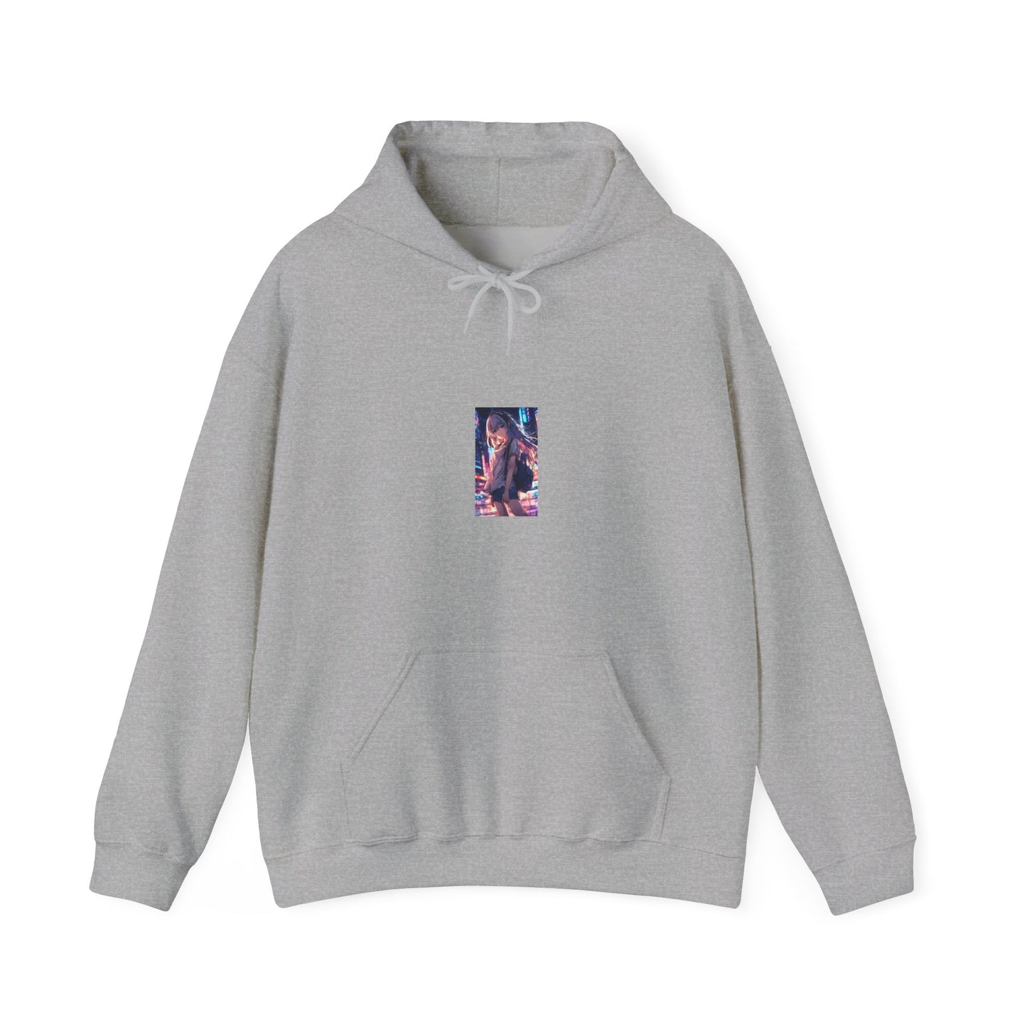 Anime City Night Heroine Portrait Cozy Hoodie