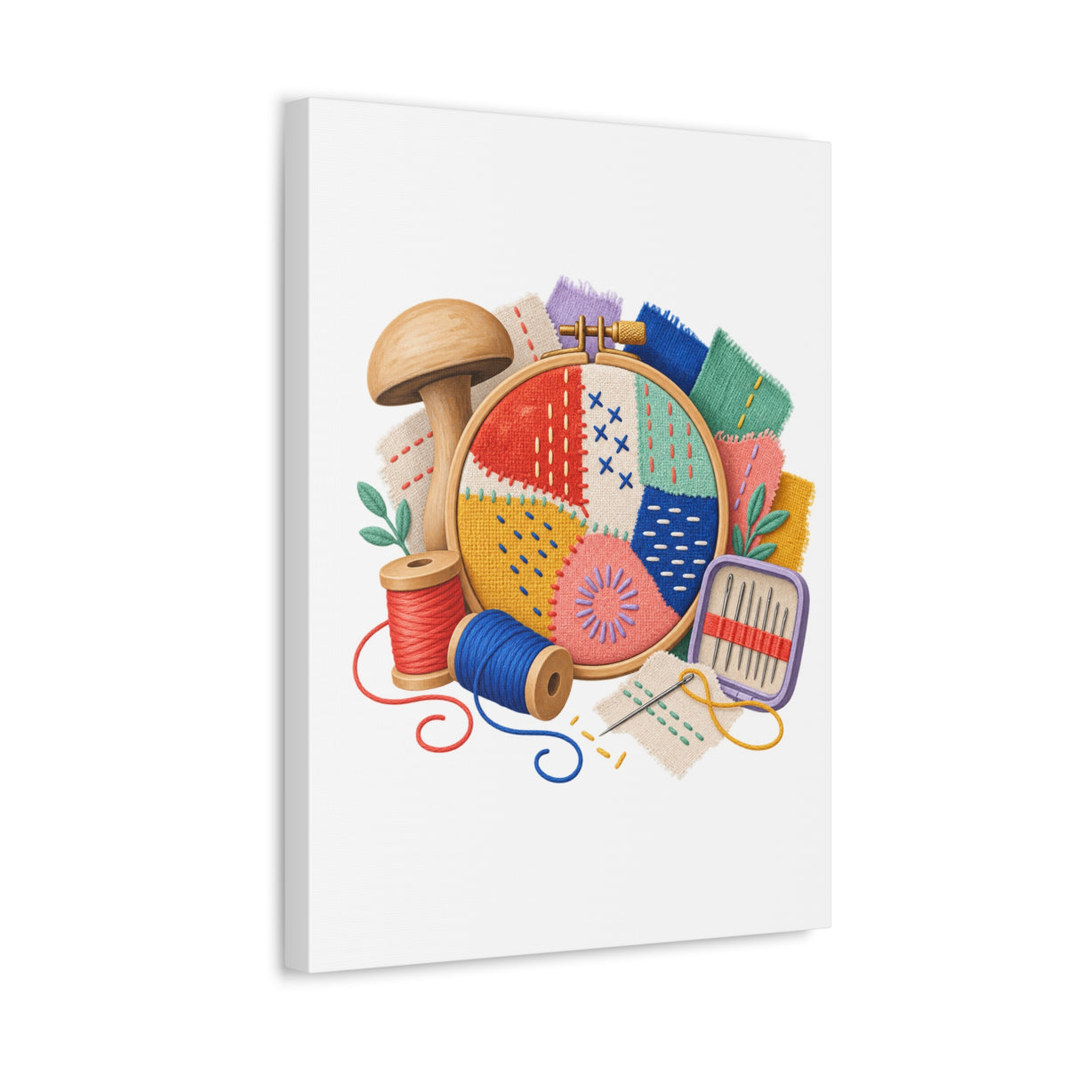 Colorful Visible Mending Workshop Canvas